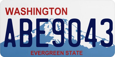 WA license plate ABE9043