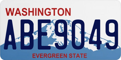 WA license plate ABE9049