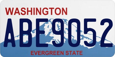 WA license plate ABE9052