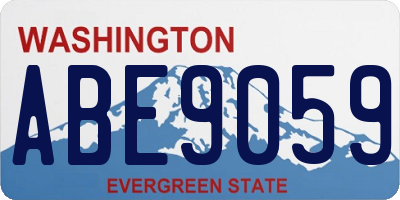 WA license plate ABE9059