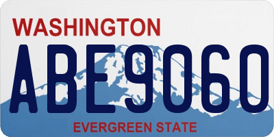 WA license plate ABE9060