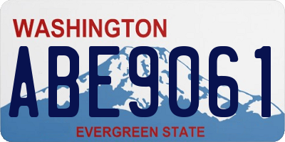 WA license plate ABE9061