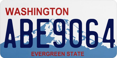 WA license plate ABE9064