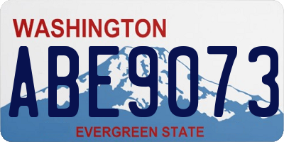 WA license plate ABE9073