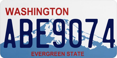 WA license plate ABE9074