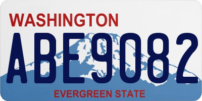 WA license plate ABE9082