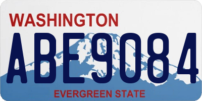 WA license plate ABE9084