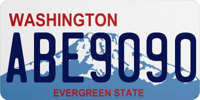 WA license plate ABE9090