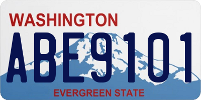 WA license plate ABE9101