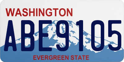 WA license plate ABE9105
