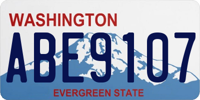 WA license plate ABE9107