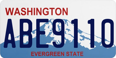 WA license plate ABE9110
