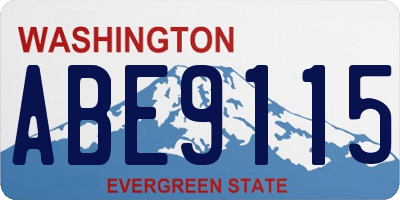 WA license plate ABE9115