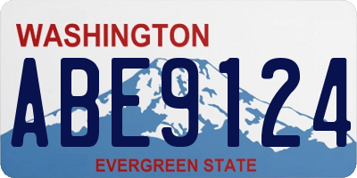 WA license plate ABE9124