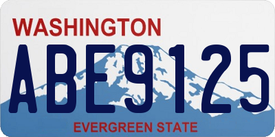 WA license plate ABE9125