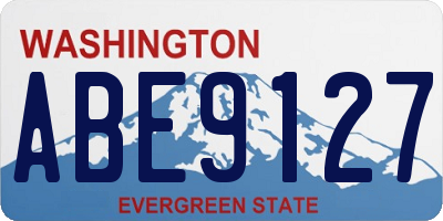 WA license plate ABE9127