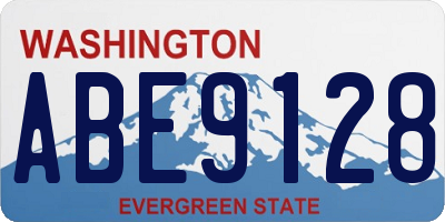WA license plate ABE9128