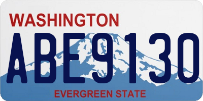 WA license plate ABE9130