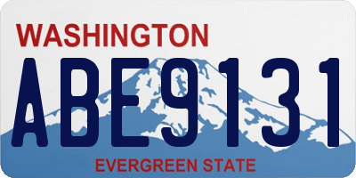 WA license plate ABE9131