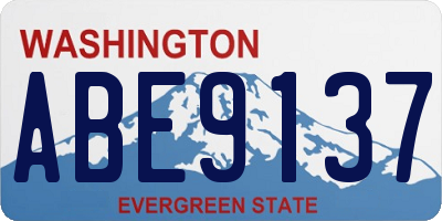 WA license plate ABE9137