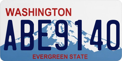 WA license plate ABE9140