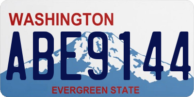 WA license plate ABE9144