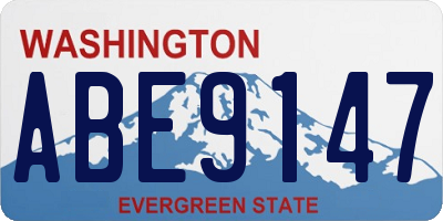 WA license plate ABE9147