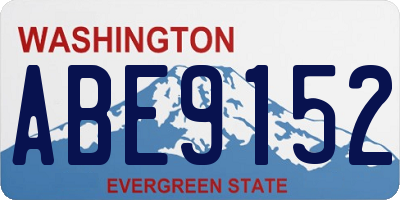 WA license plate ABE9152