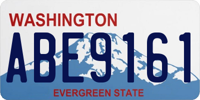 WA license plate ABE9161