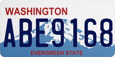 WA license plate ABE9168