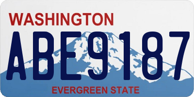 WA license plate ABE9187