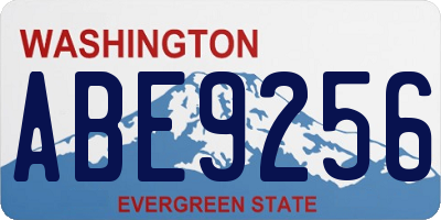 WA license plate ABE9256