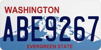WA license plate ABE9267