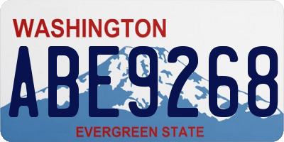 WA license plate ABE9268