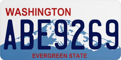 WA license plate ABE9269
