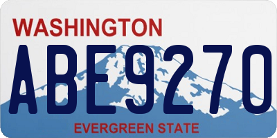 WA license plate ABE9270