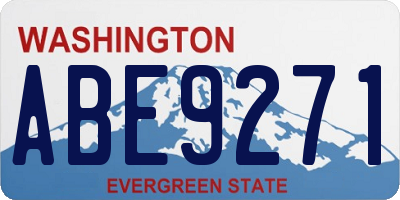 WA license plate ABE9271