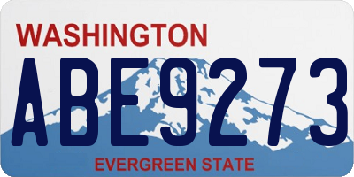WA license plate ABE9273
