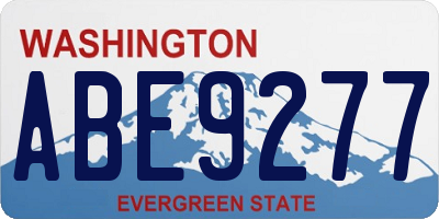 WA license plate ABE9277