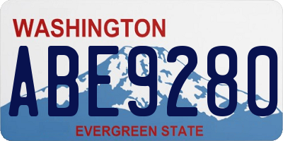 WA license plate ABE9280