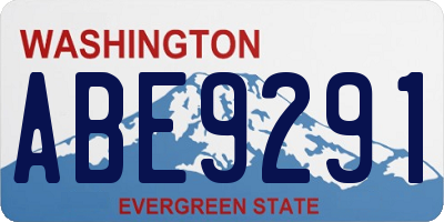WA license plate ABE9291