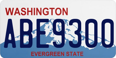 WA license plate ABE9300