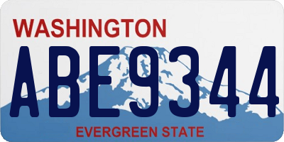 WA license plate ABE9344