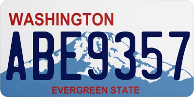 WA license plate ABE9357