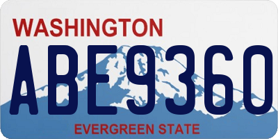 WA license plate ABE9360