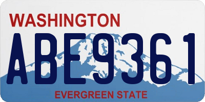WA license plate ABE9361
