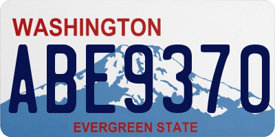 WA license plate ABE9370
