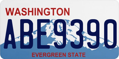WA license plate ABE9390
