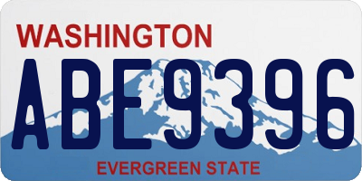 WA license plate ABE9396