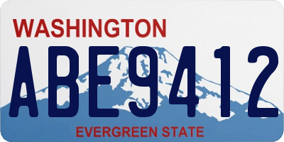 WA license plate ABE9412